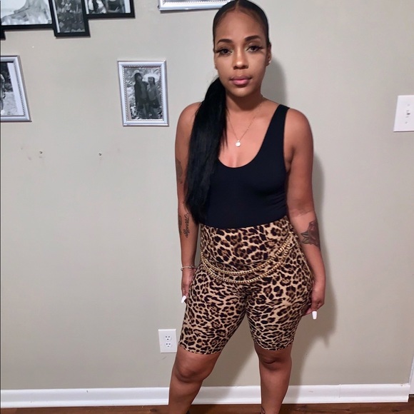 Leopard print cycling shorts - Picture 3 of 3